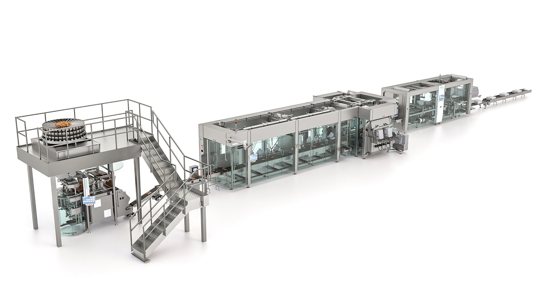 Snacks and nuts packaging line